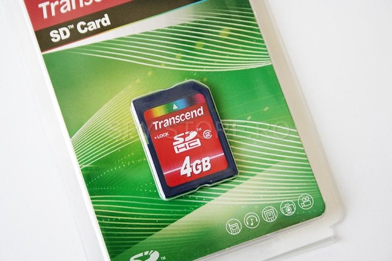Trannscend Memory card de tip SDHC, cu capacitate intre 2 - 4 GB 