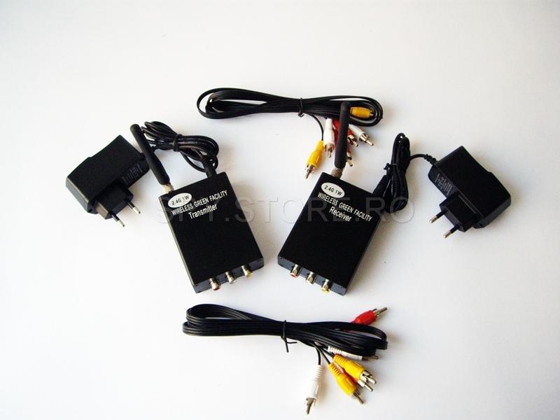 receptor si emitator wireless de semnale audio-video 1 W 