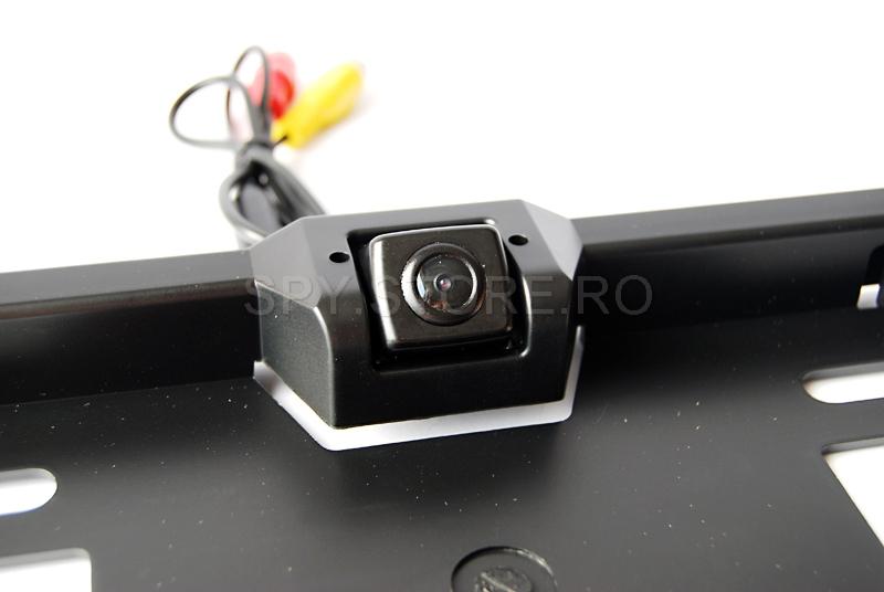 Camera mini camuflata in suport numar auto