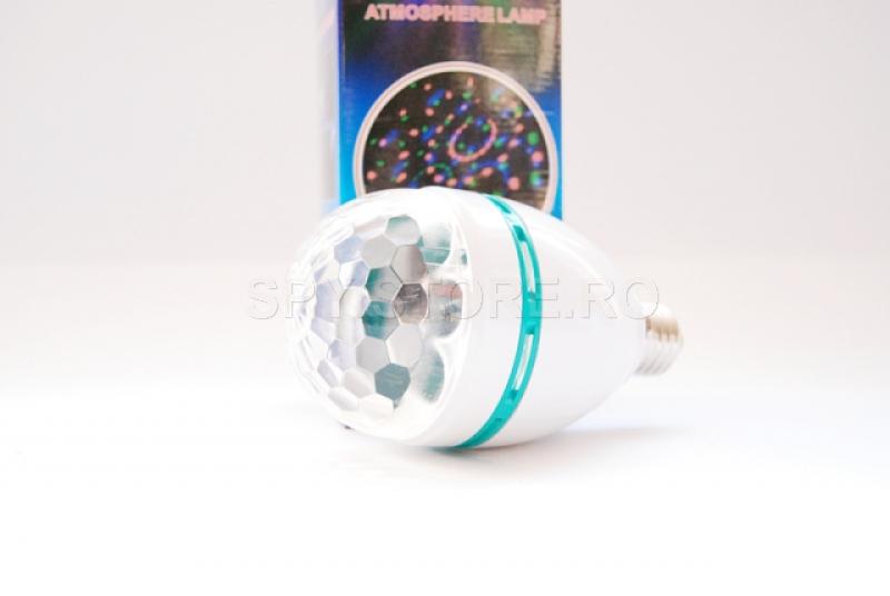 Lampa disco cu activare vocala 