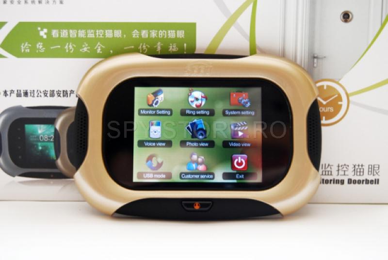 Camera camuflata in vizor cu senzor de miscare si touchscreen Camera camuflata in vizor cu senzor de miscare si touchscreen