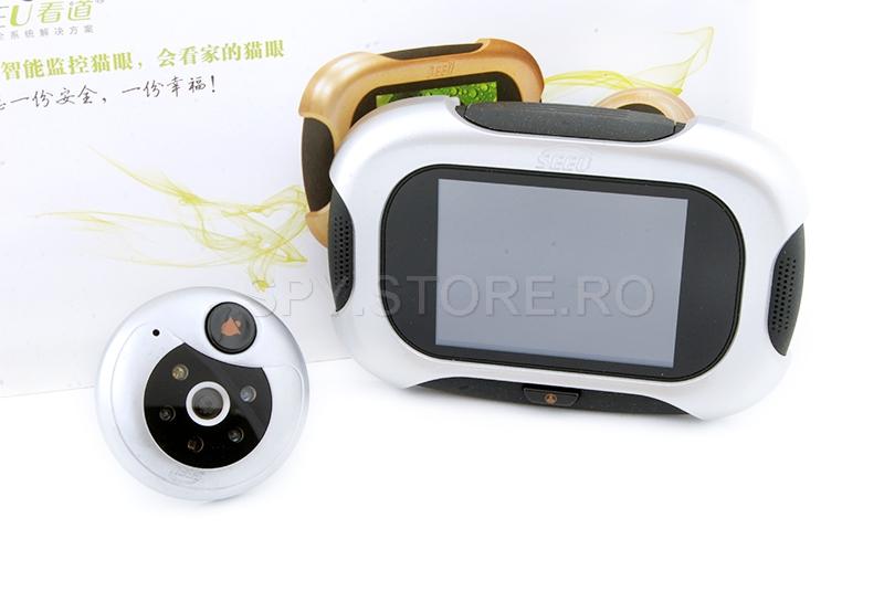 Camera camuflata in vizor cu senzor de miscare si touchscreen Camera camuflata in vizor cu senzor de miscare si touchscreen