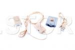 Microcasca culoarea pielii + colier 
