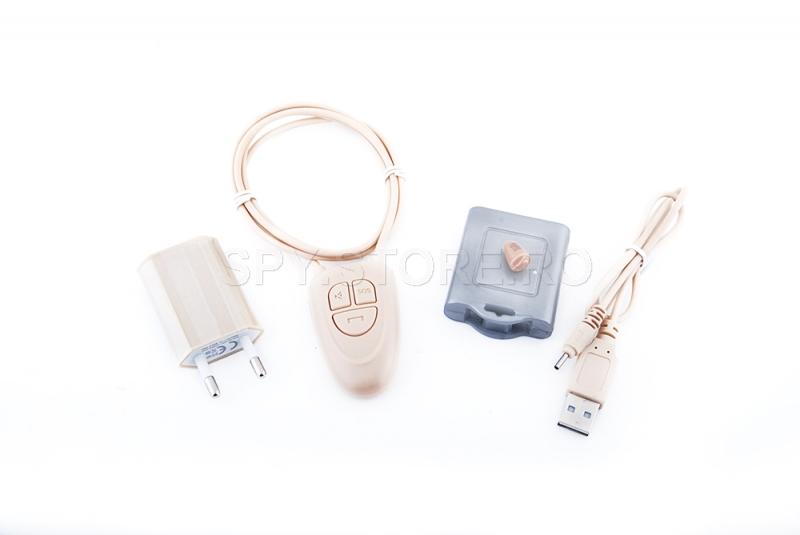 Microcasca culoarea pielii si bluetooth receiver